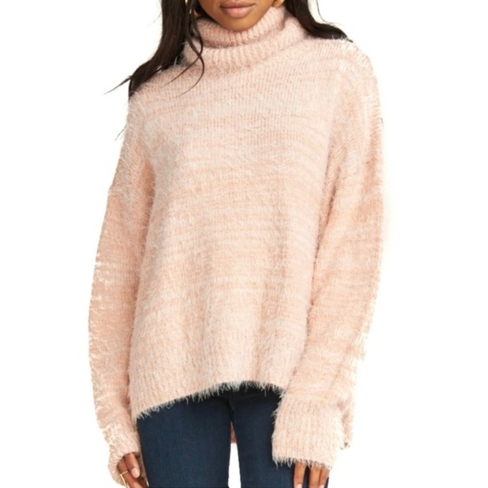 Show Me Your Mumu Fatima Turtleneck Sweater Womens Small Fuzzy Oversized Slouchy